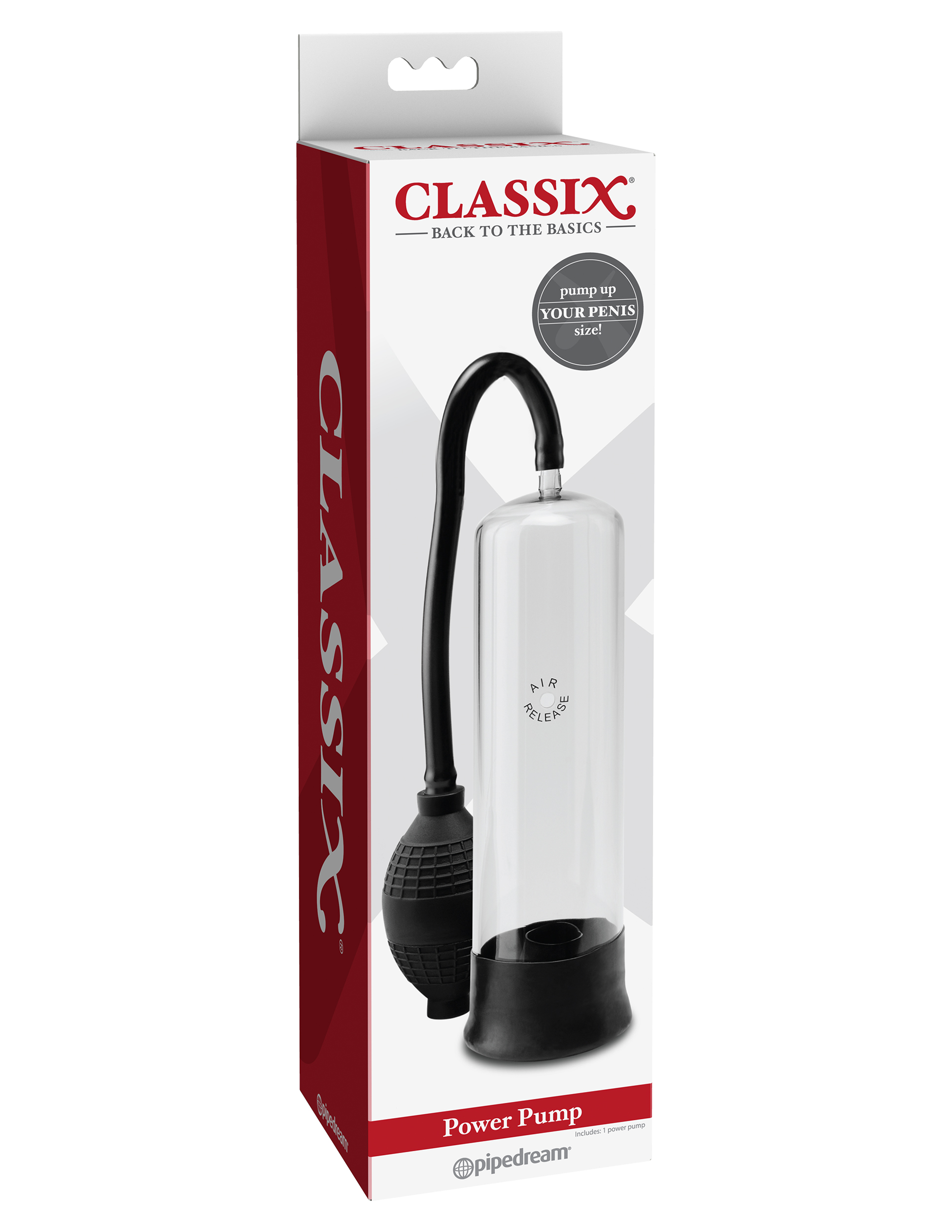 Classix Power Pump for enhancing size and performance with easy-to-use suction pump design