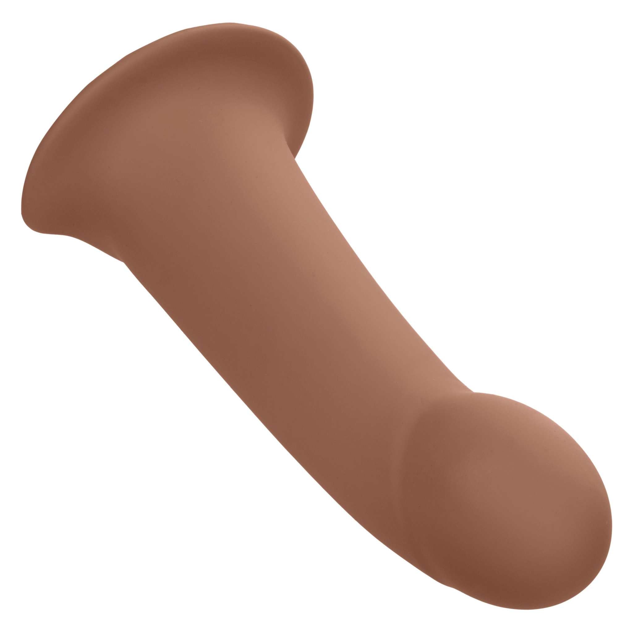 Brown Performance Maxx Extension with hollow silicone shaft and solid head for added length and girth, designed for use with harnesses.