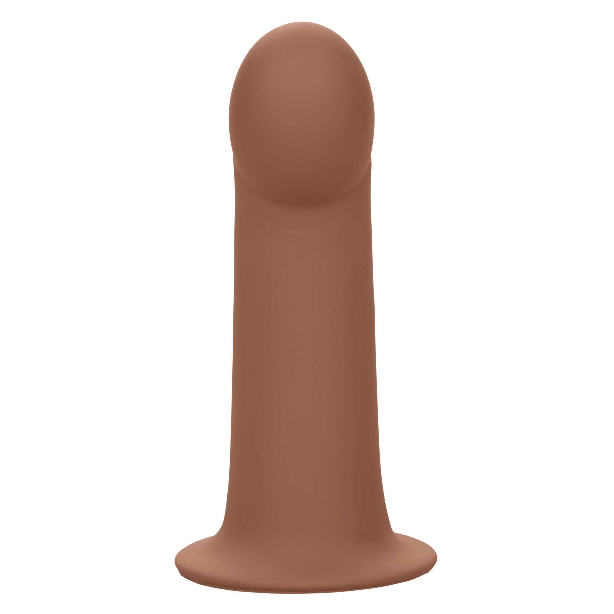 Performance Maxx Extension brown liquid silicone hollow shaft with solid head and wide base for secure fit