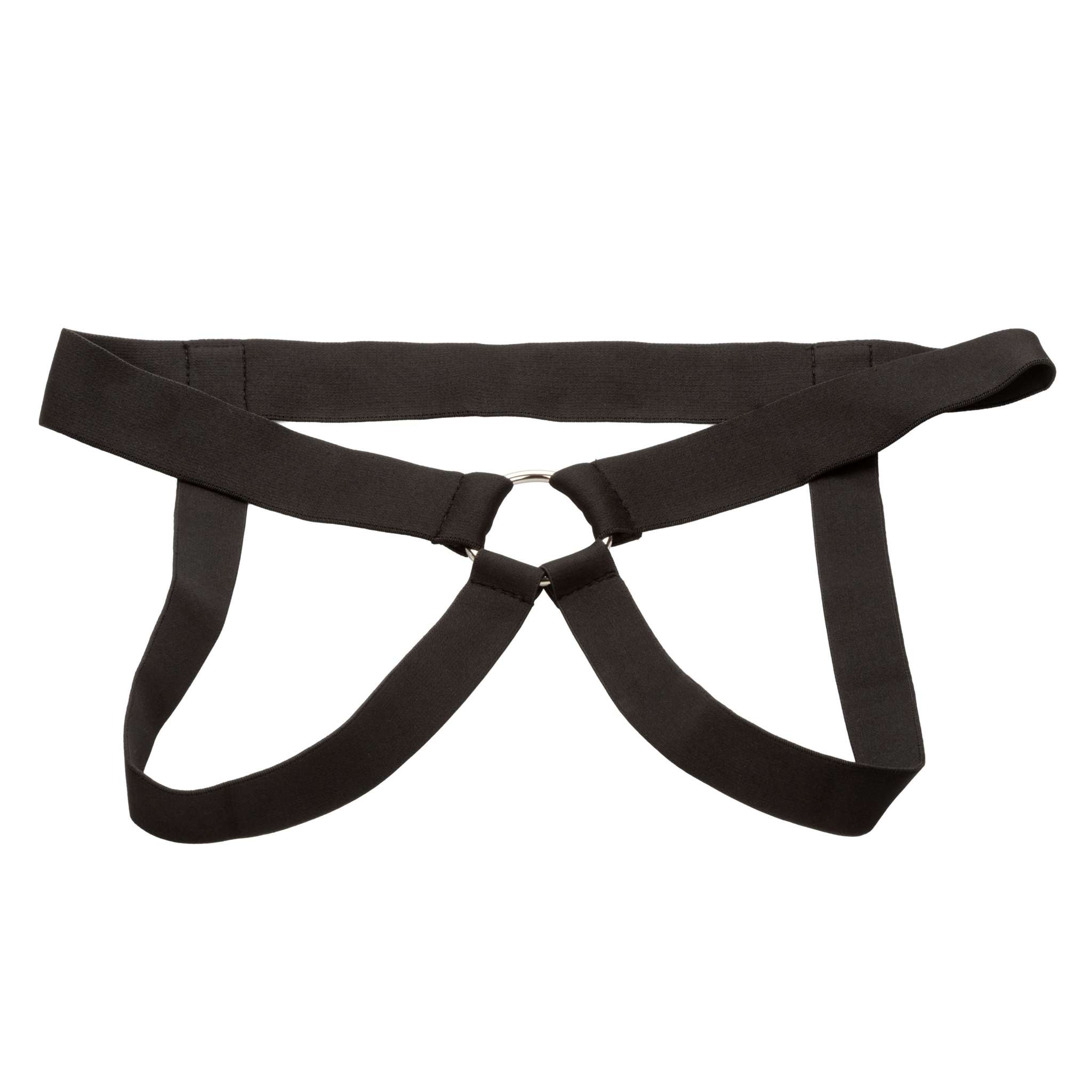 Brown Performance Maxx Extension harness with adjustable thick waist and thigh straps and solid metal ring