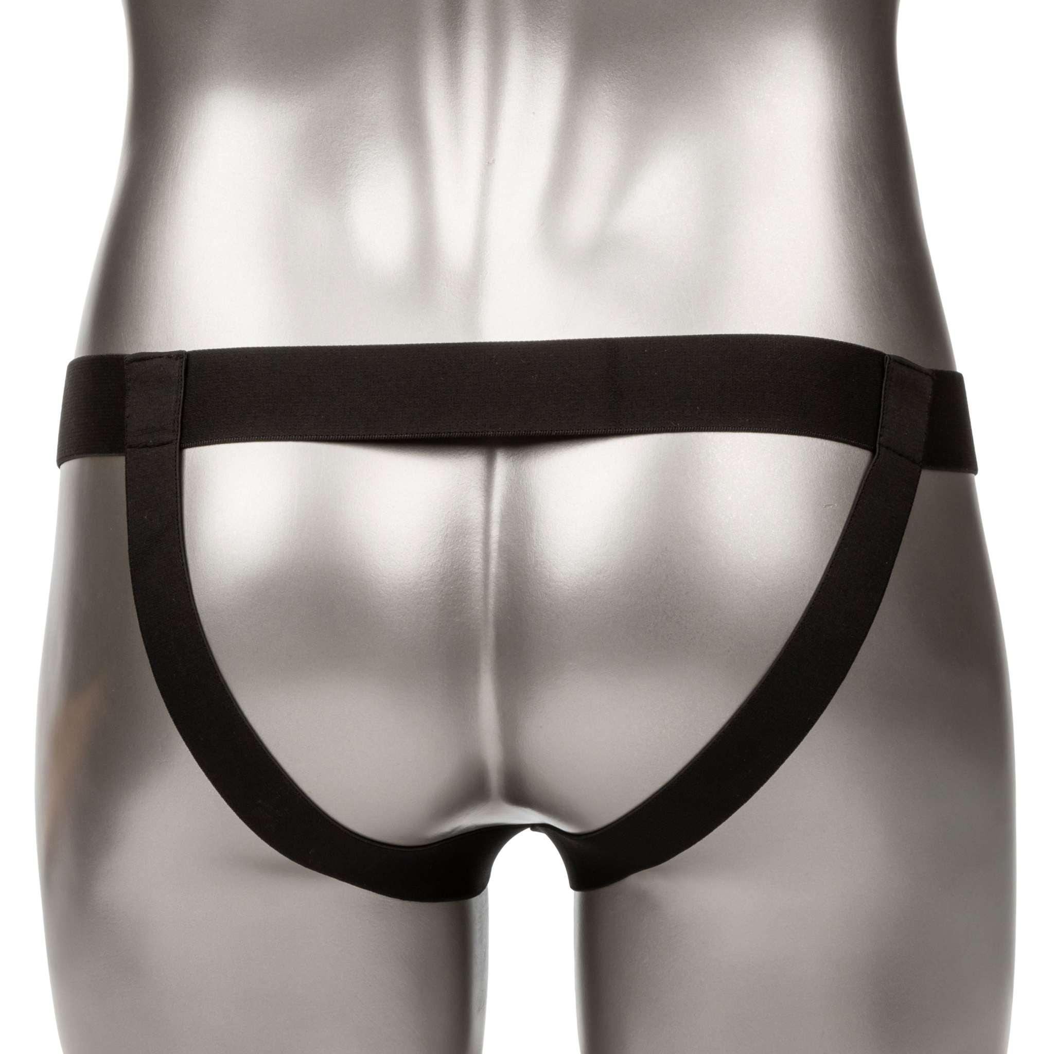 Black Performance Maxx Extension harness with ultra-thick waistband and thigh straps on mannequin back view