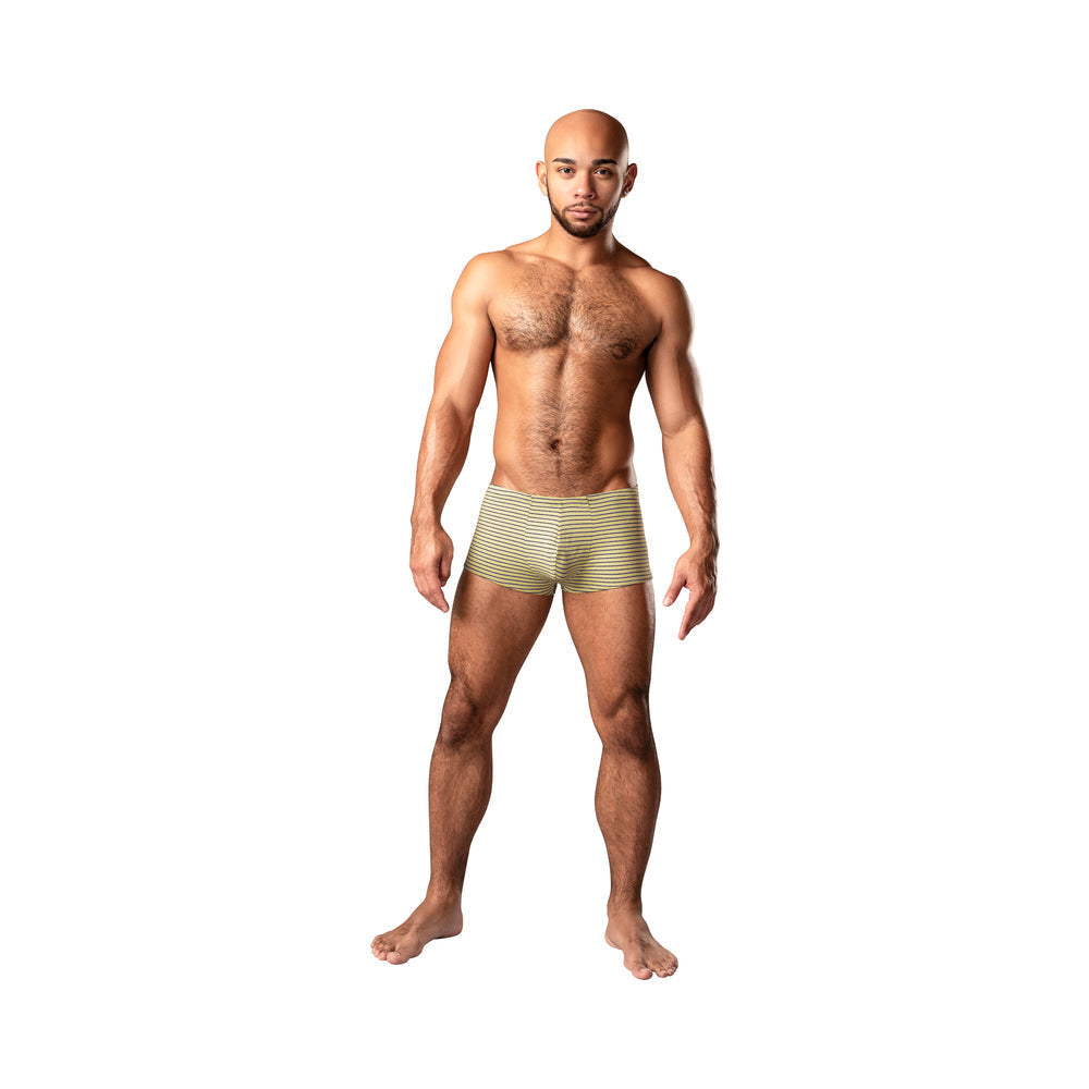 Male Power Cabana Banana Mini Short Yellow/Grey L by Apparel
