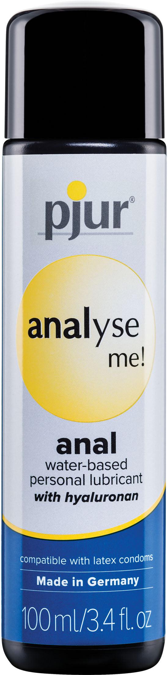 Pjur Analyse Me! water-based anal lubricant with hyaluronan for enhanced moisture and comfort, 100ml bottle