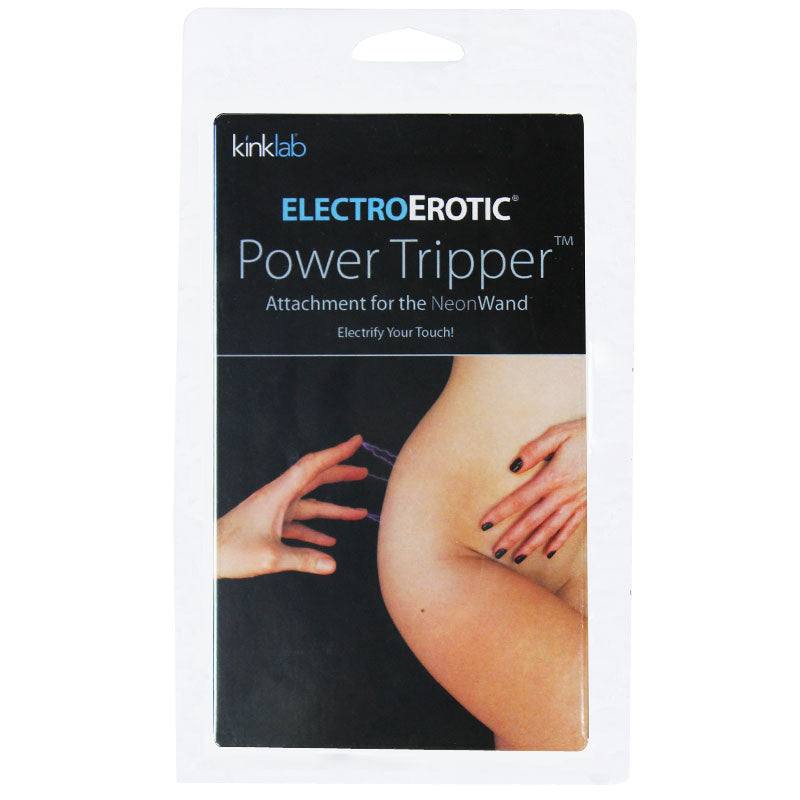 KinkLab Power Tripper electroplay attachment for Neon Wand in retail packaging