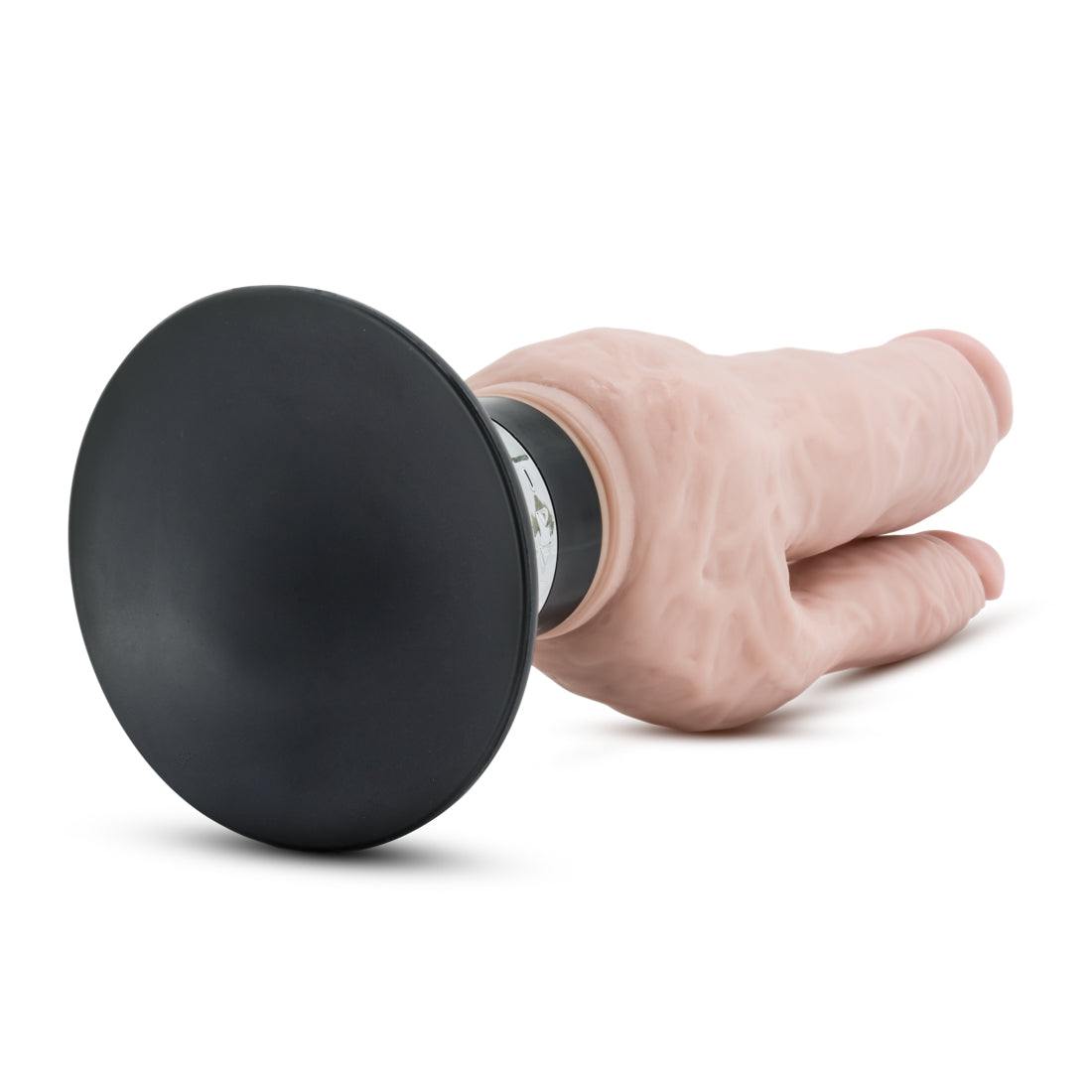 Dr. Skin Cock Vibes double vibe in beige silicone with realistic texture and dual vibration stimulation
