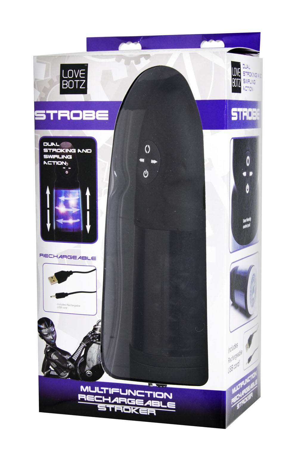 Love Botz Stroke Multifunction Rechargeable Stroker by Masturbators and Strokers