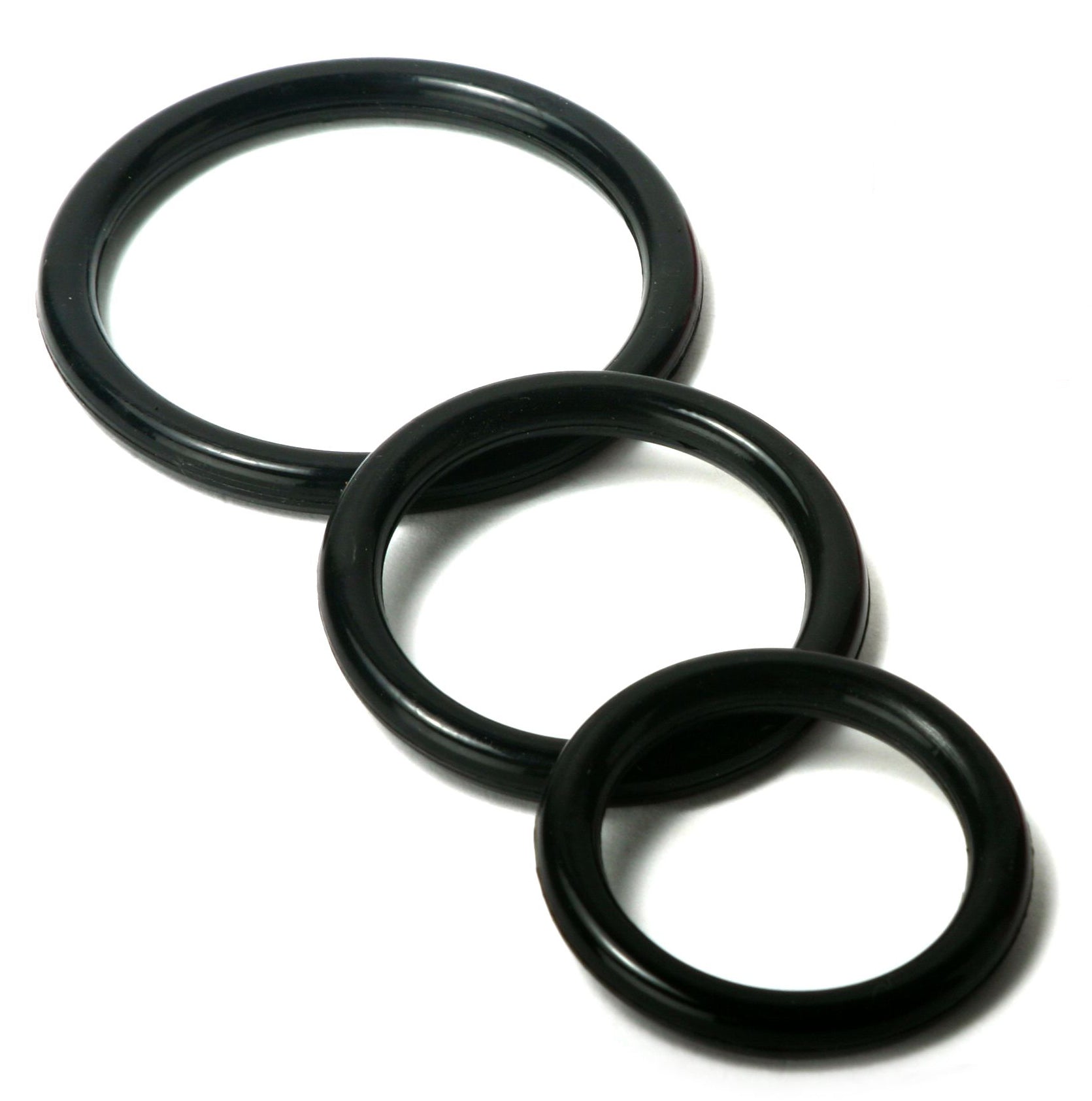 Trinity Silicone Cock Rings - Black by Cock & Balls