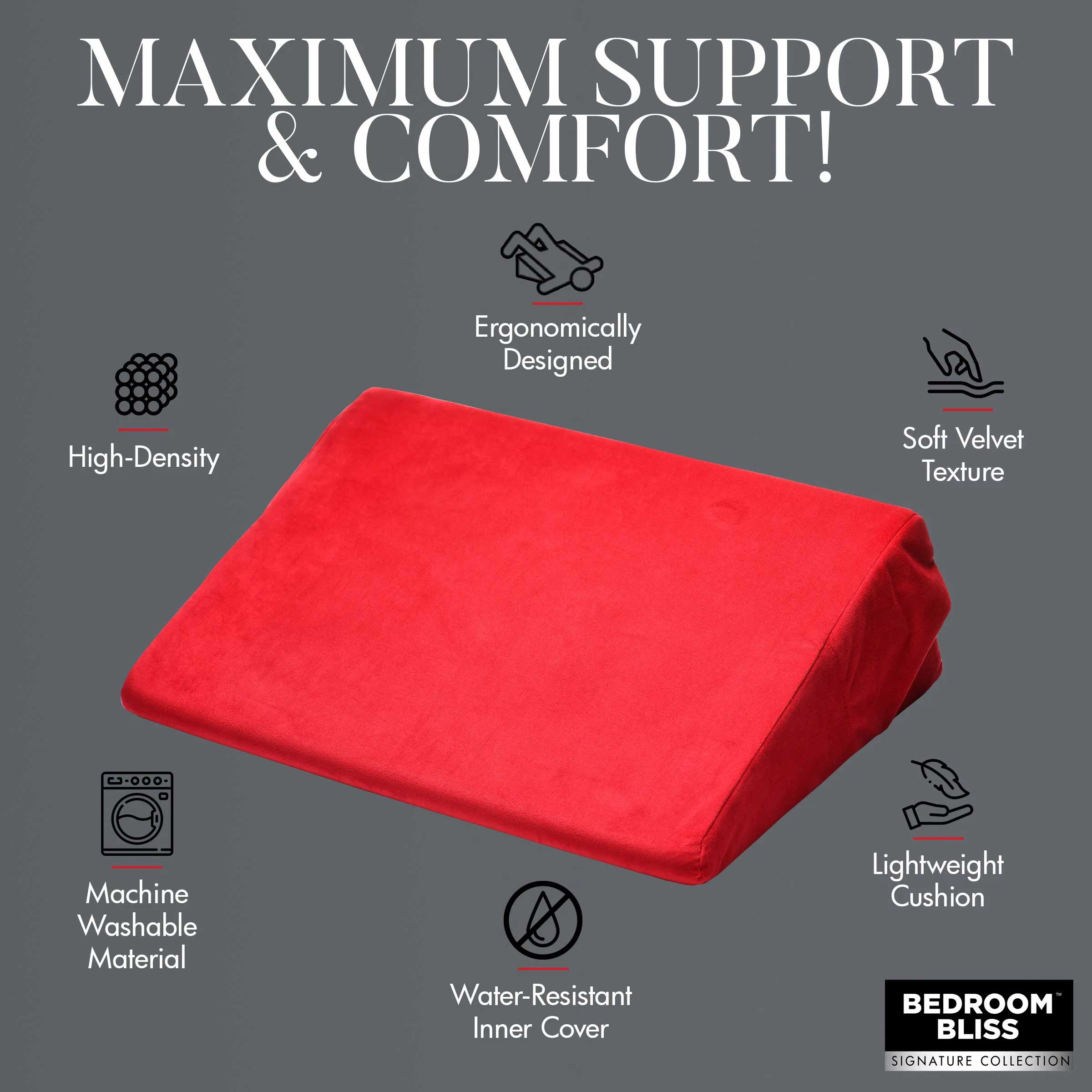 Love Cushion Small Wedge Pillow - Red by Bondage & Fetish Toys