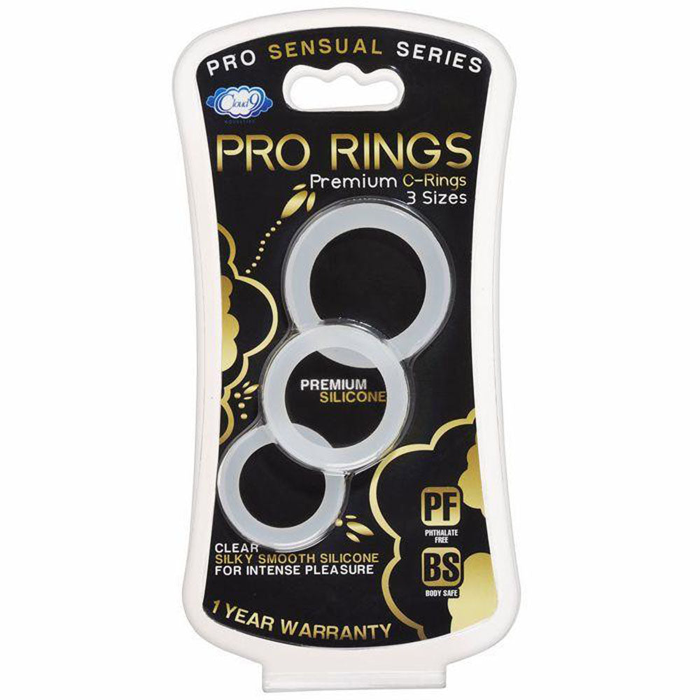 Cloud 9 Pro Sensual Silicone Cock Ring 3 Pack by Cock & Balls
