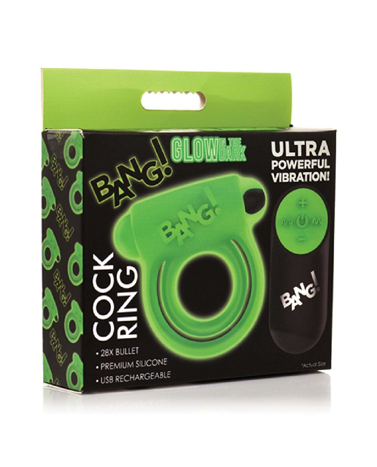 Glow in the Dark Cock Ring - Green by Cock & Balls