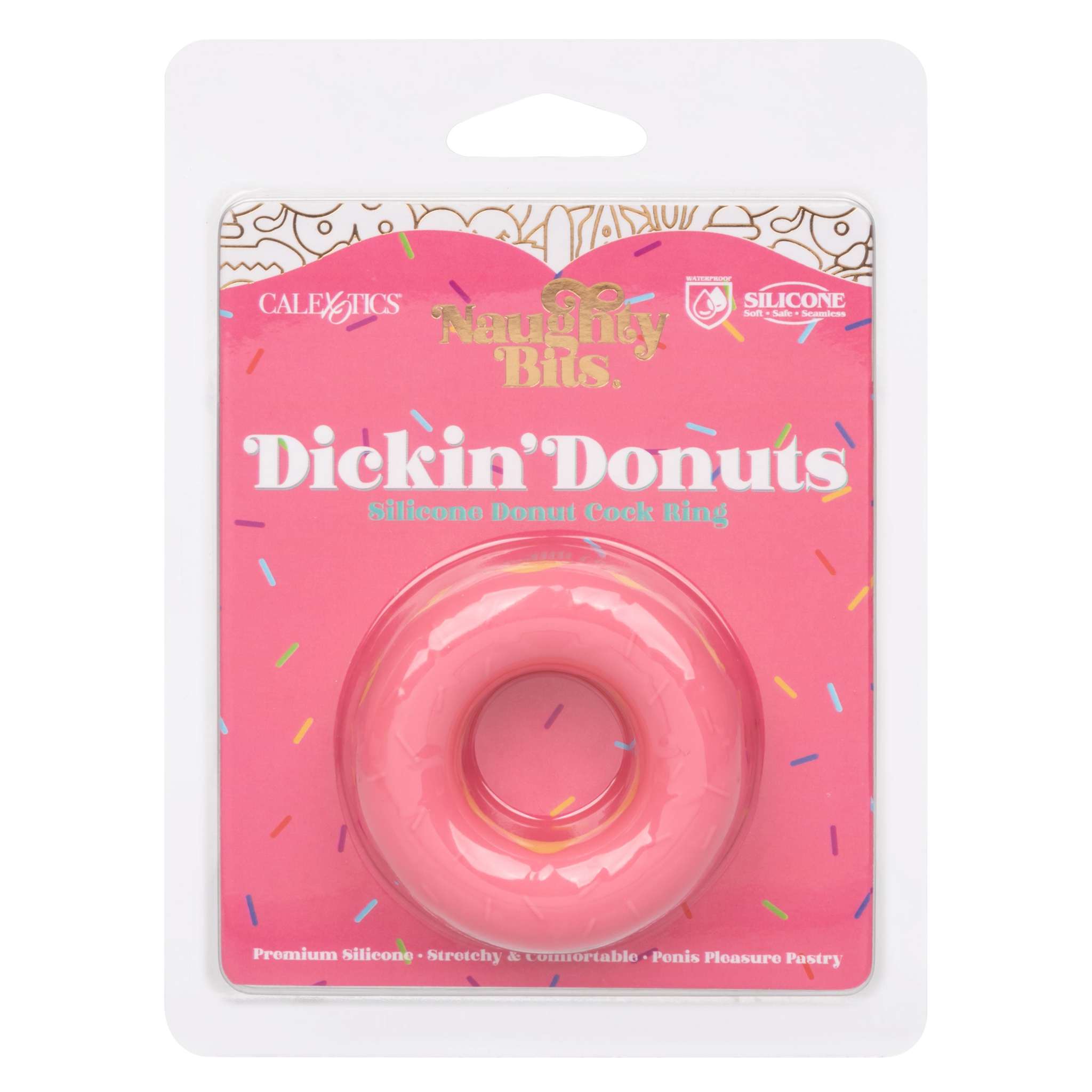 Naughty Bits Dickin’ Donuts Silicone Donut Cock Ring - Pink by Cock & Balls