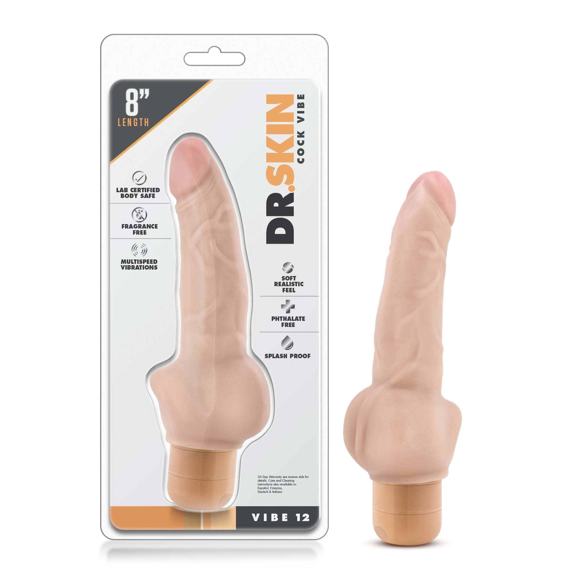 Dr. Skin - Cock Vibe #12 - Beige by Vibrators and Massagers