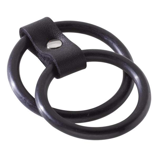 Nitrile Dual Cock Ring - Black by Cock & Balls