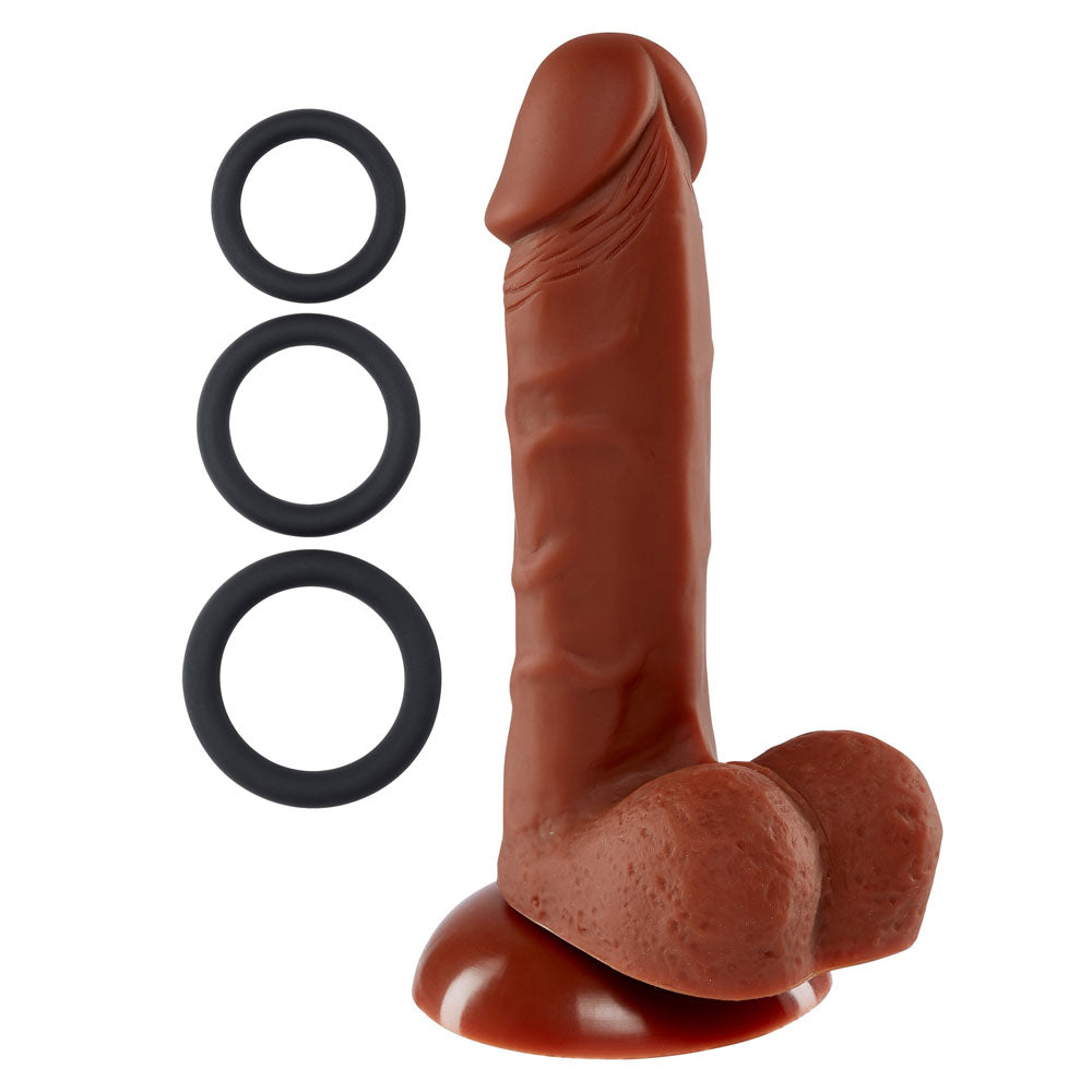 Pro Sensual Premium Silicone Dong With 3 Cockrings