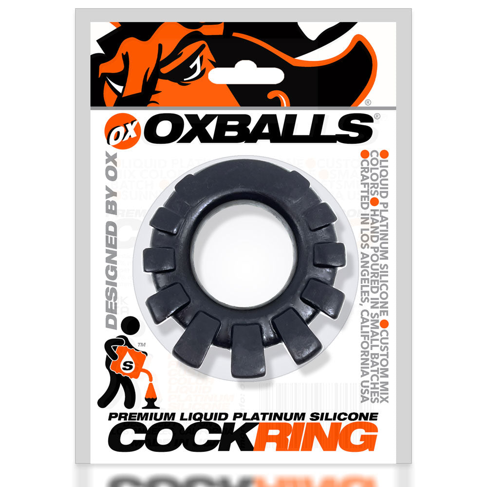 Cock-Lug Lugged Cockring - Black by Cock & Balls