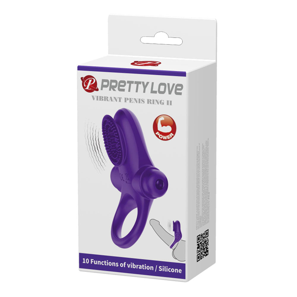 Pretty Love Vibrating Cock Ring II - Purple by Cock & Balls