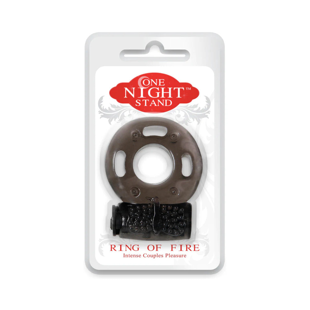 Evolved One Night Stand Ring of Fire Vibrating Cockring Smoke by Cock & Balls