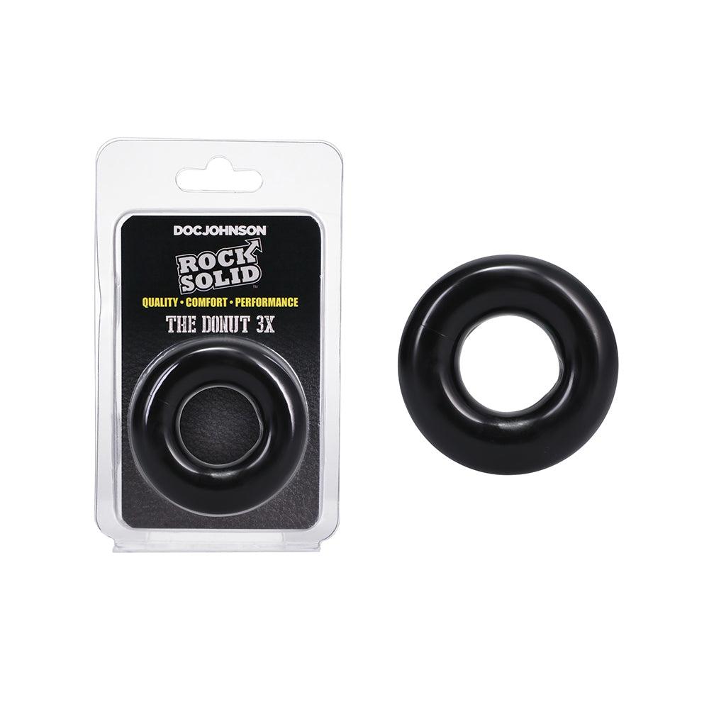 Rock Solid The Donut 3X Cock Ring Black by Cock & Balls