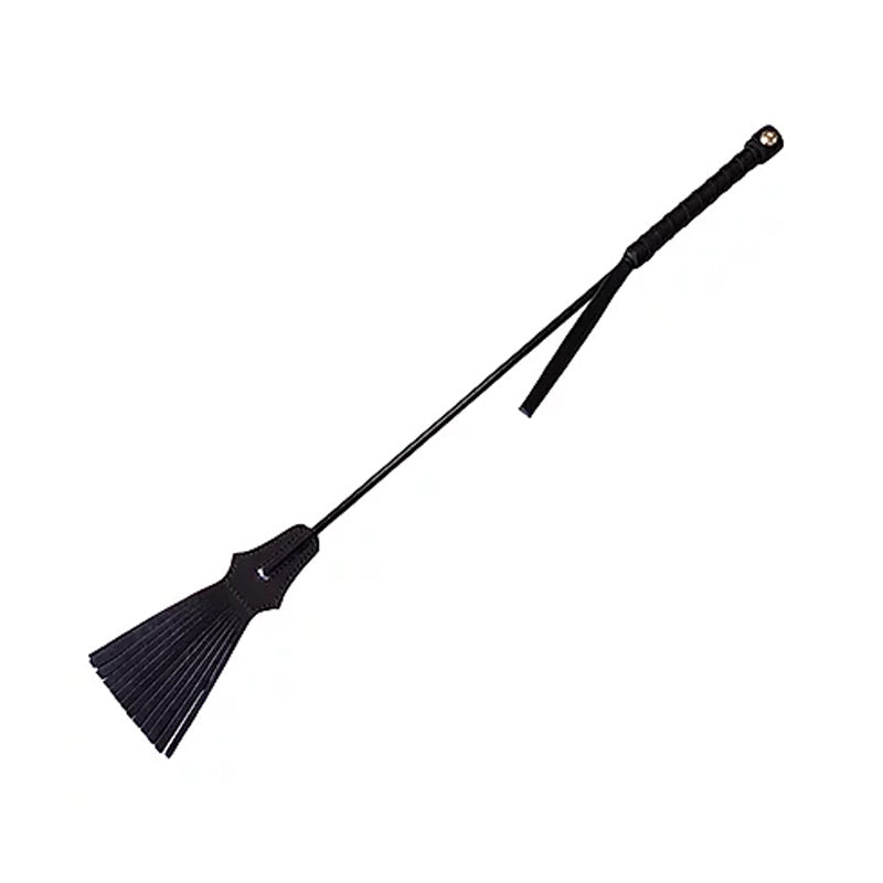 Rouge Tasseled Riding Crop Black by Bondage & Fetish Toys