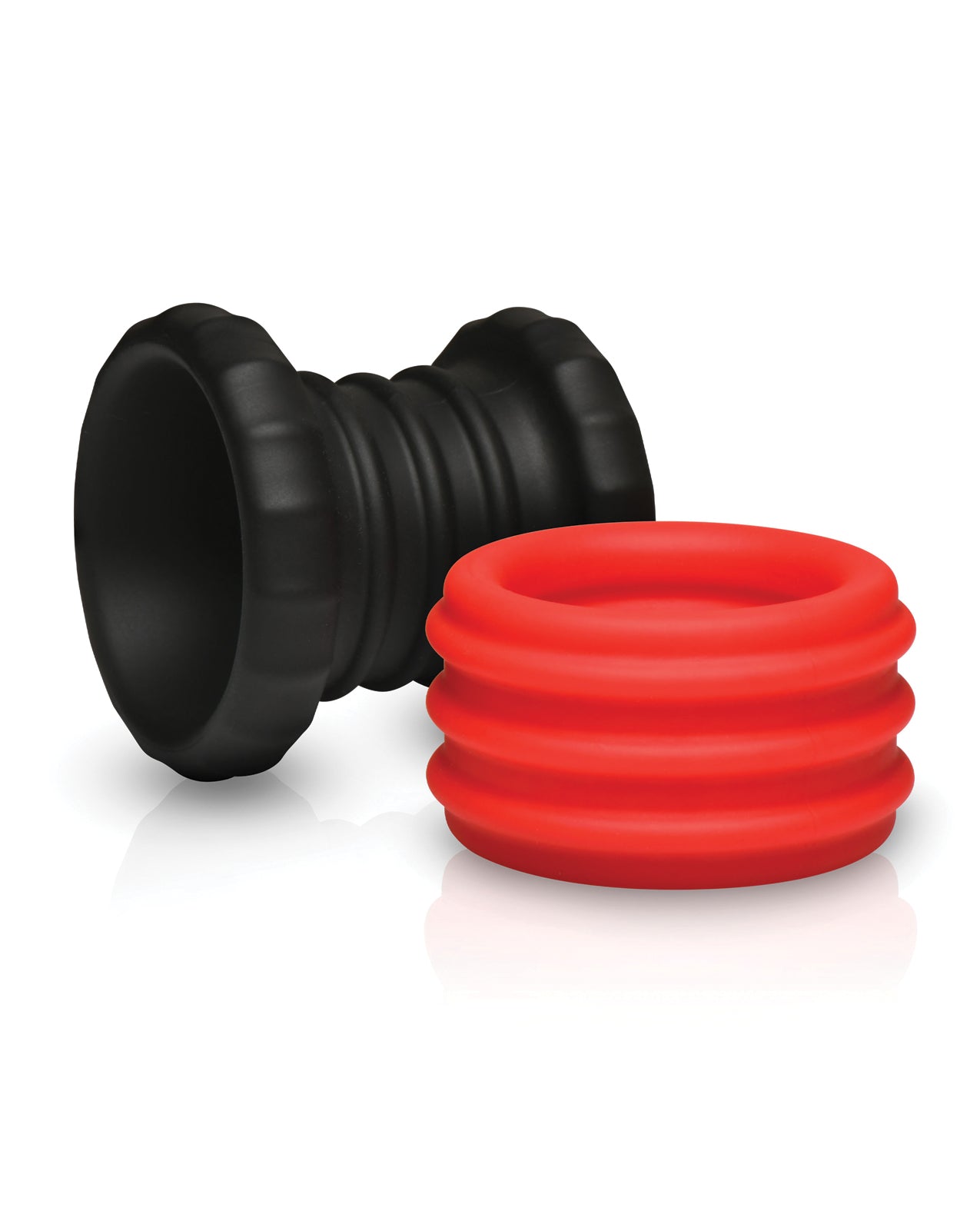 Curve Toys Jock 2-in-1 Silicone Cock Ring - Red by Cock & Balls