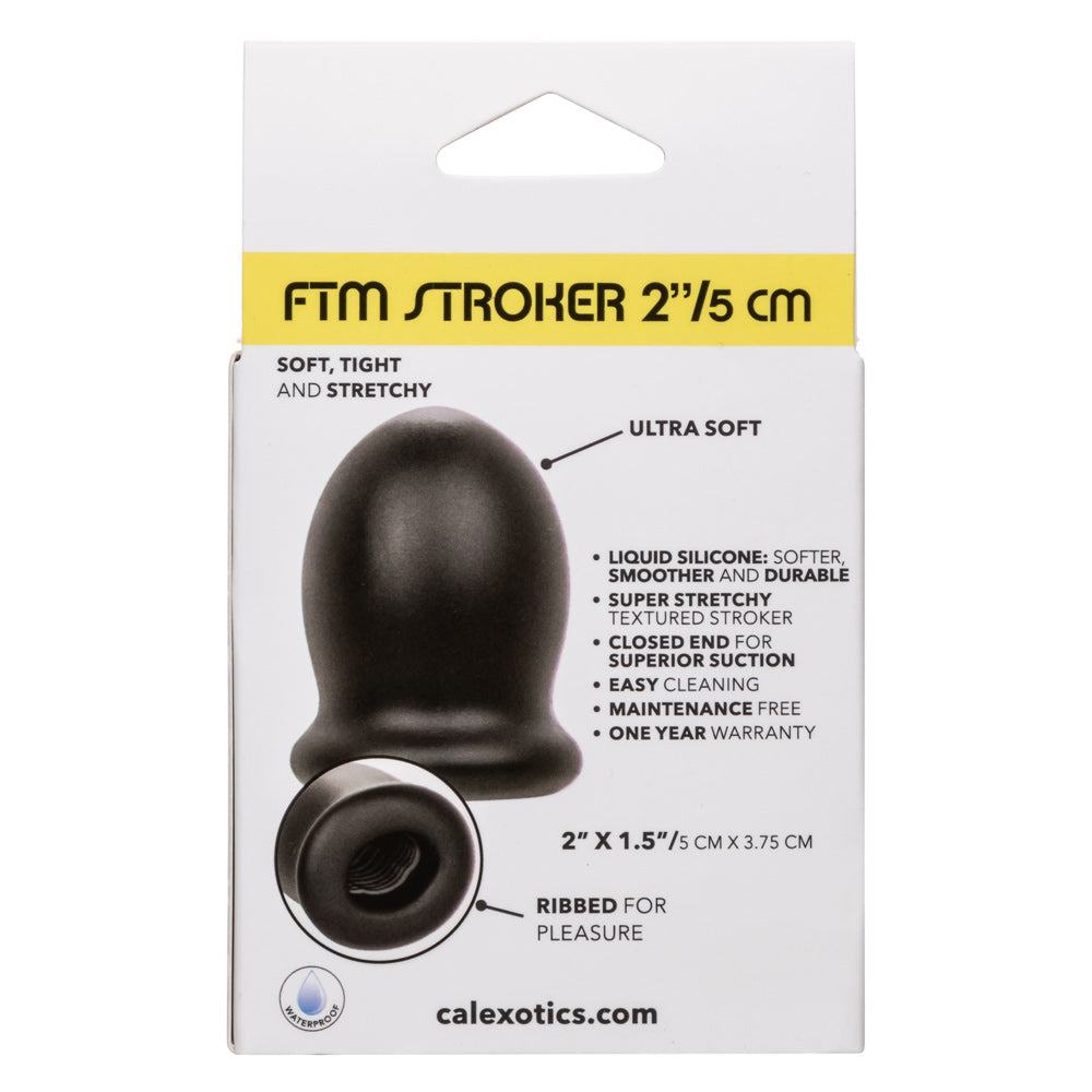 Boundless FTM Stroker 2 inch liquid silicone stroker with soft, tight, stretchy texture and ribbed design for pleasure