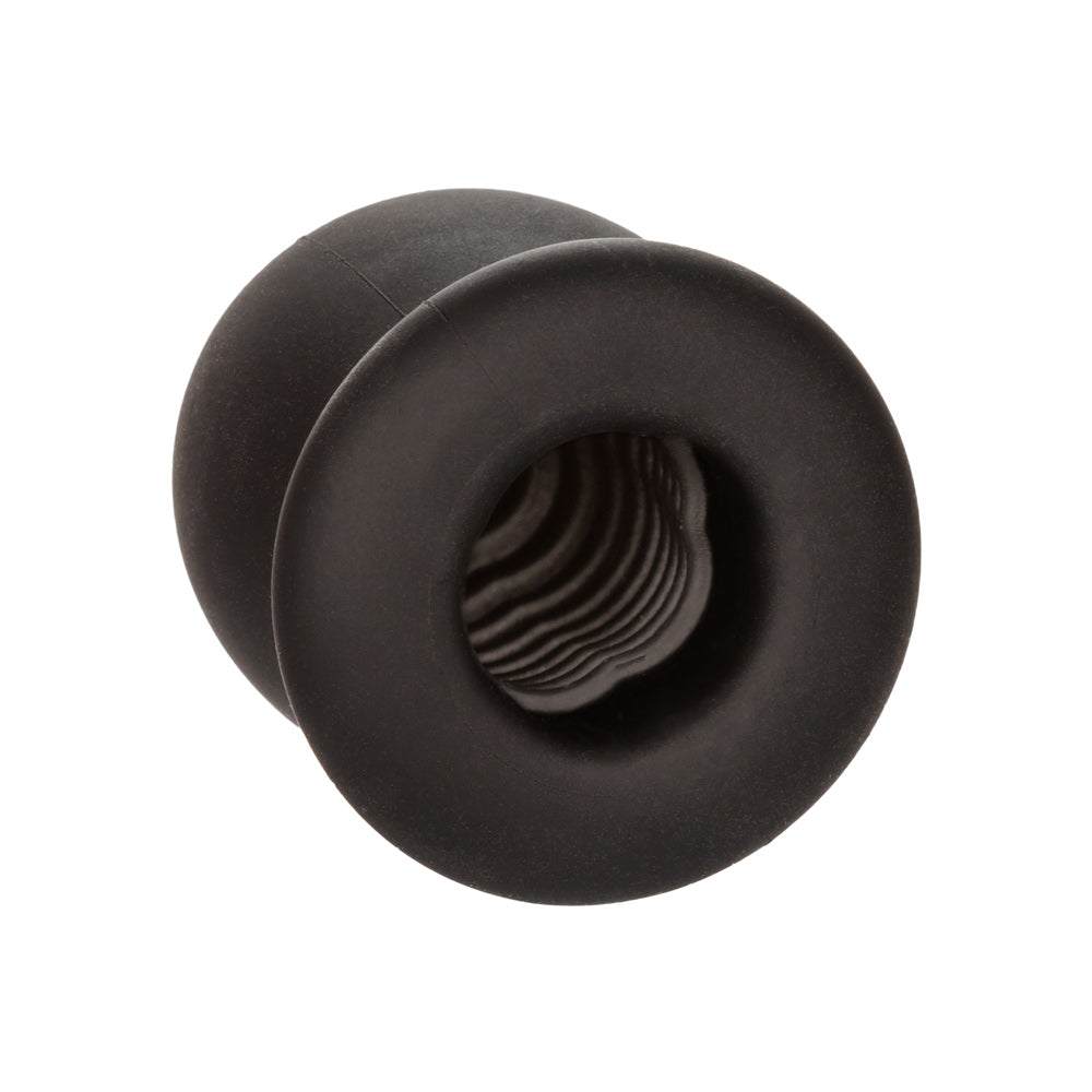 Boundless FTM Stroker 2 inch made of soft, stretchy liquid silicone with ribbed interior and closed end for suction and enhanced pleasure