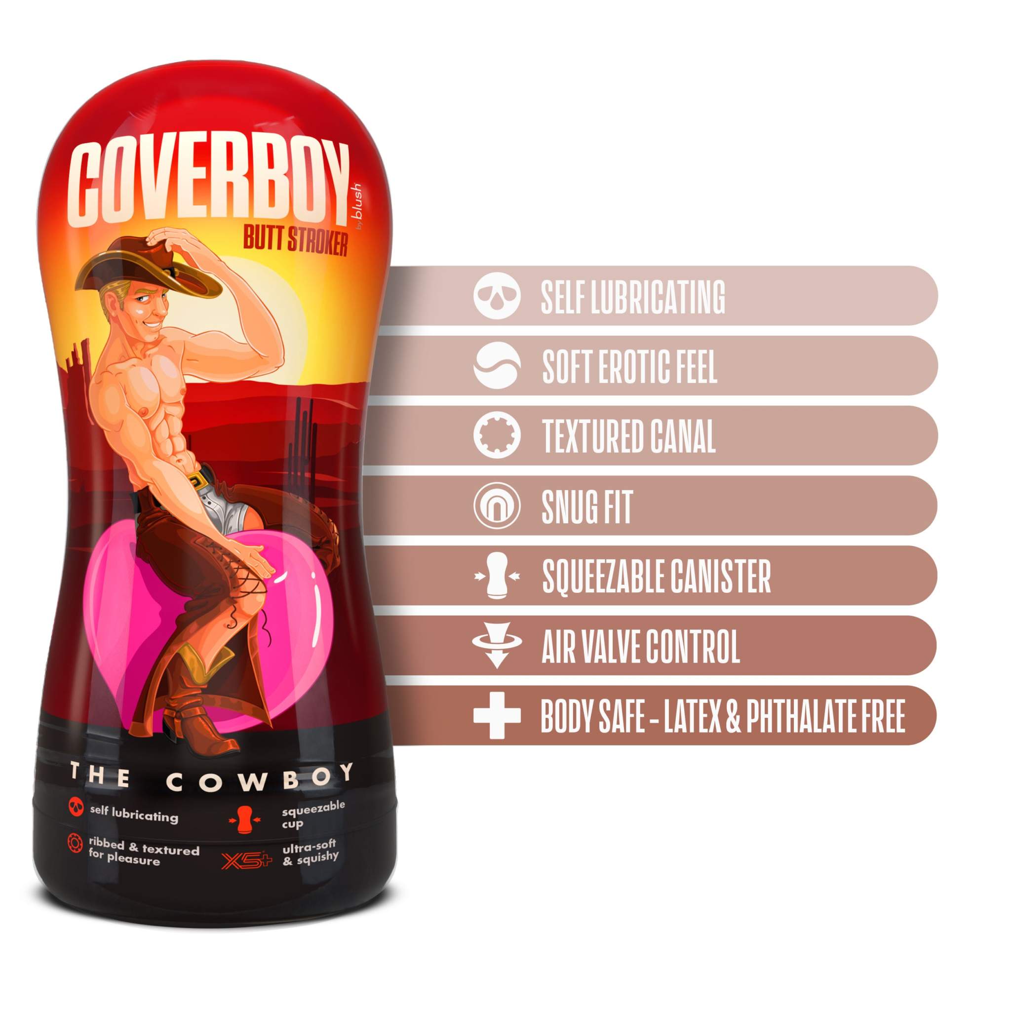 Coverboy - Cowboy - Self Lubricating Stroker - Beige by Masturbators and Strokers