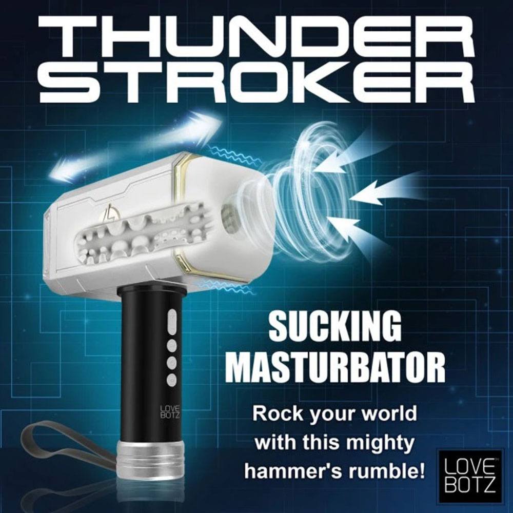 Thunder Stroker Sucking Masturbator - Silver by Masturbators and Strokers