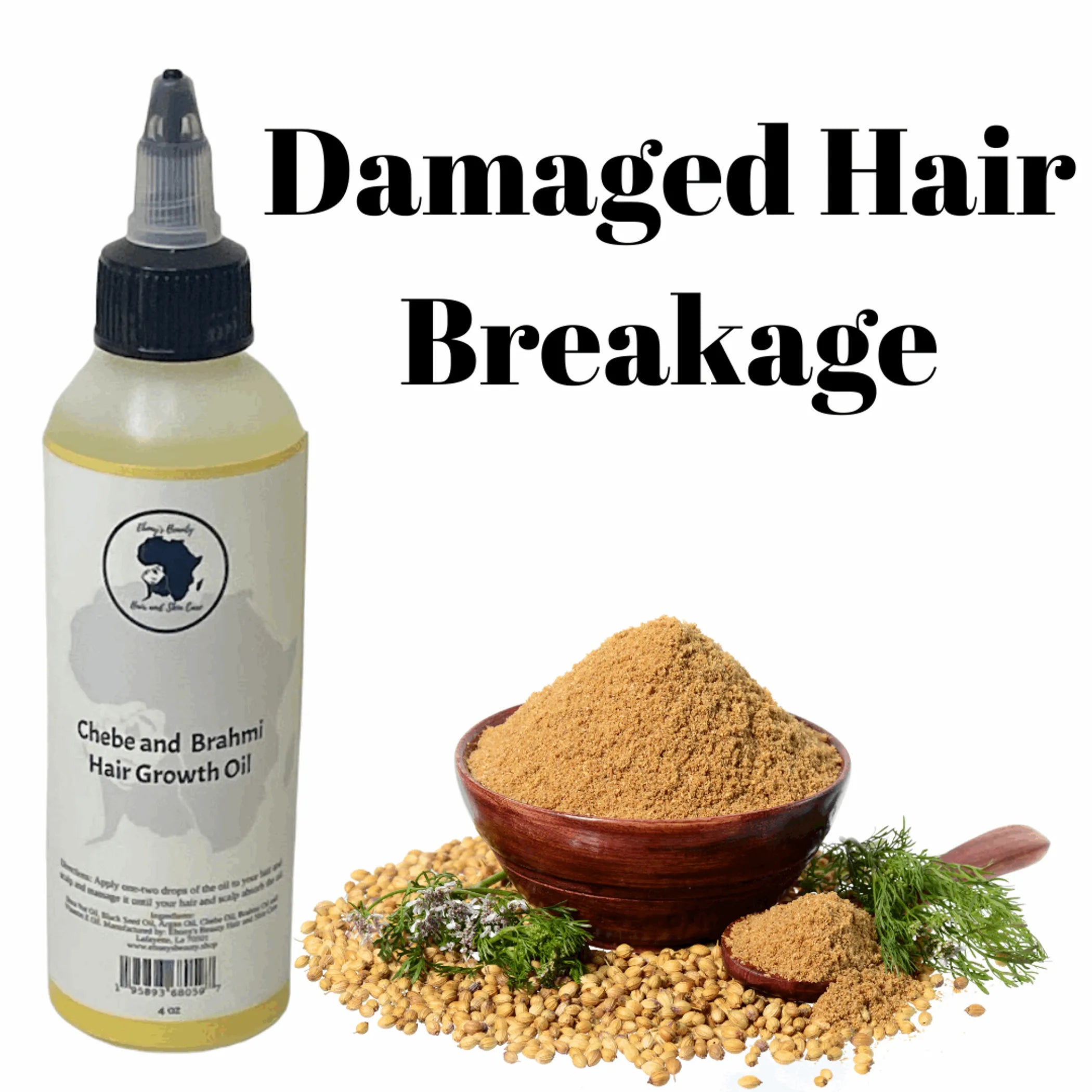 African Chebe and Brahmi Super Strength Hair Growth Oil Ebony's Beauty Hair and Skin Care', and 'All Hair Types