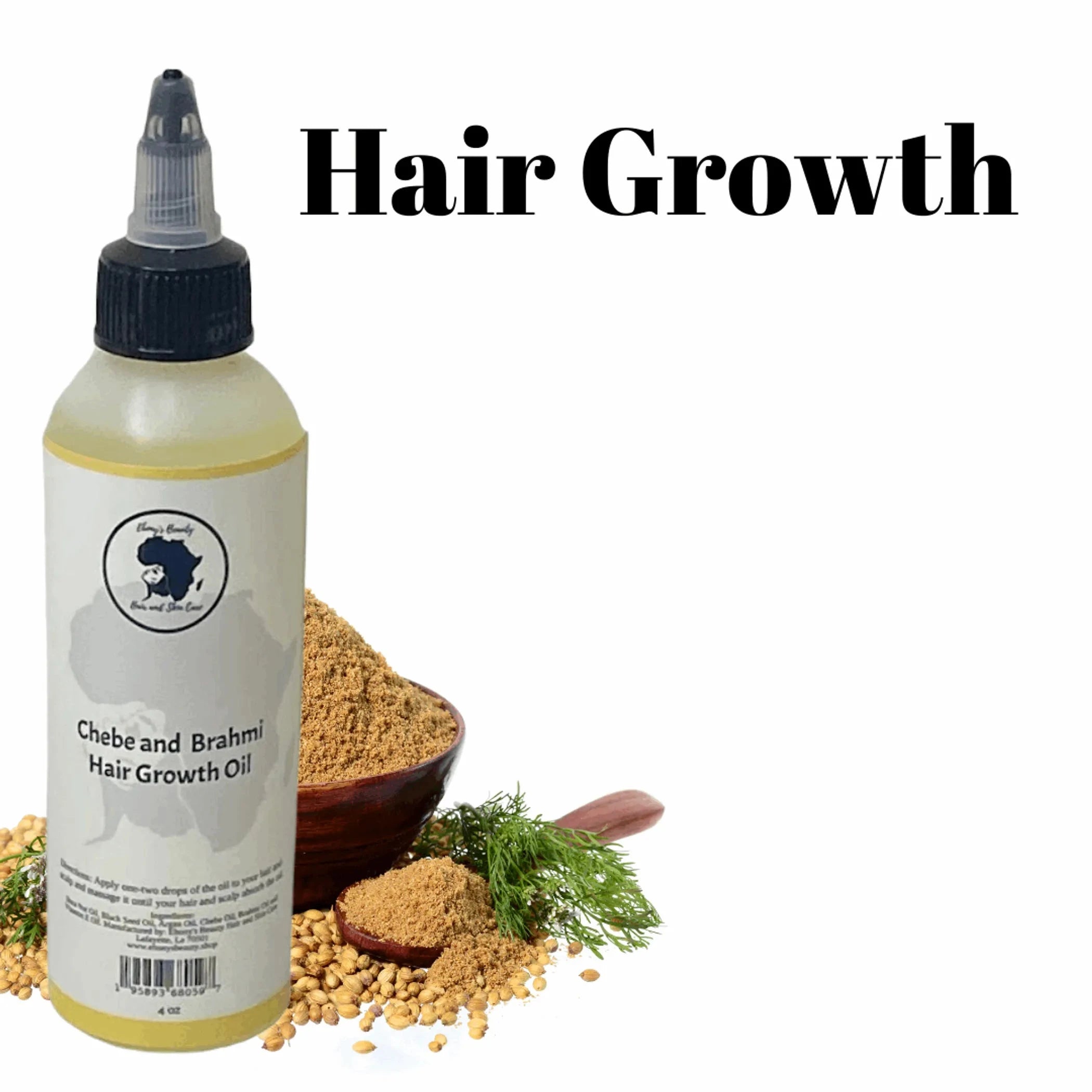 African Chebe and Brahmi Super Strength Hair Growth Oil Ebony's Beauty Hair and Skin Care', and 'All Hair Types by Personal Care