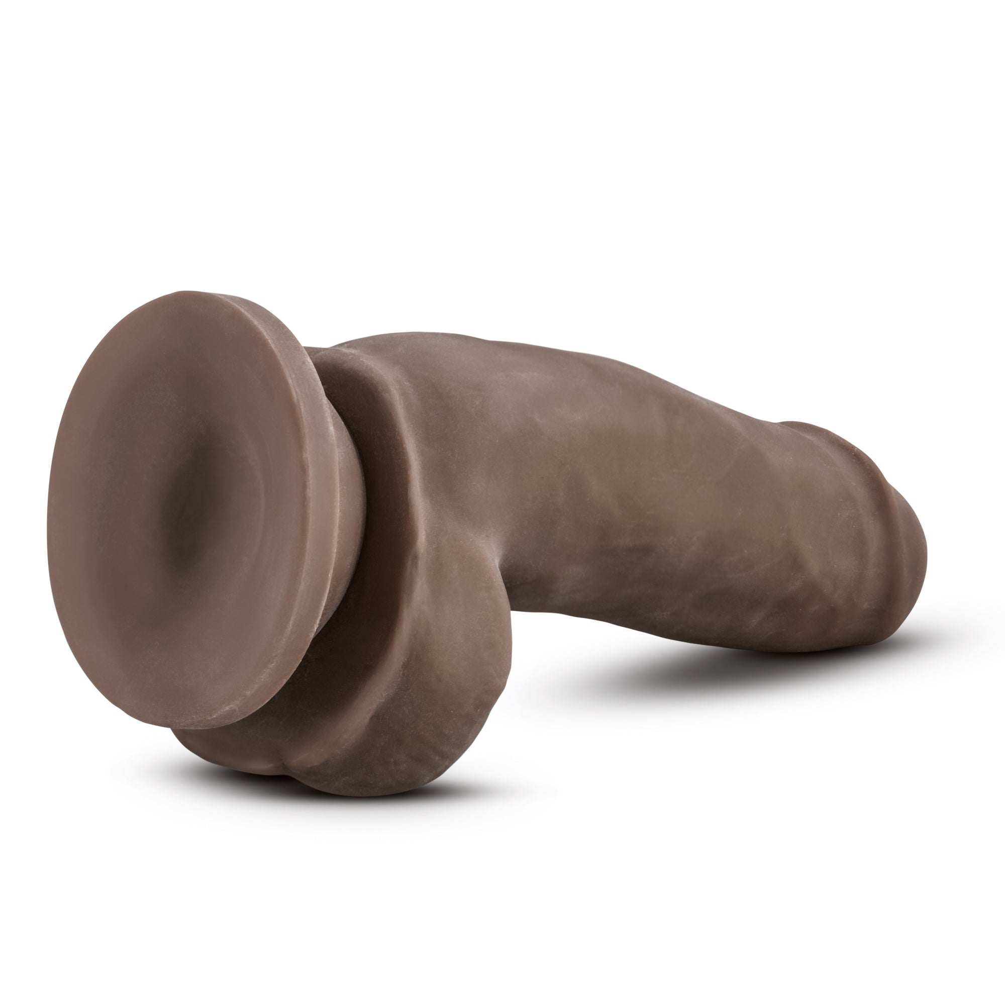 Au Naturel 7 Inch Sensa Feel Fat Boy chocolate realistic lifelike dildo with suction cup base