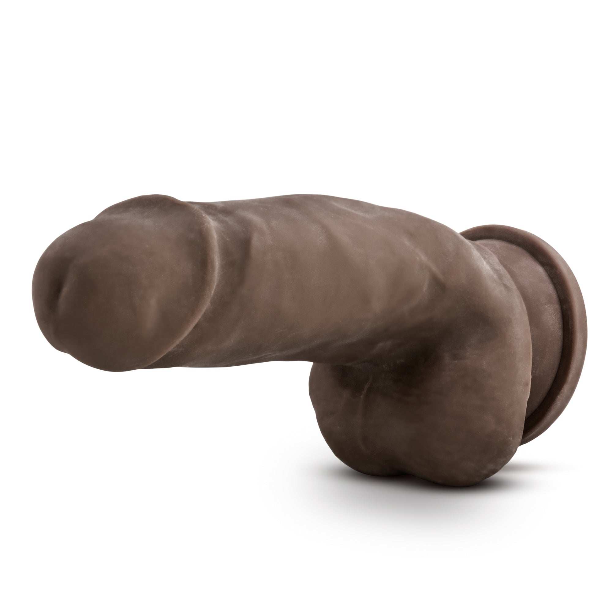 Au Naturel 7 Inch Sensa Feel Fat Boy in chocolate with lifelike texture and suction base