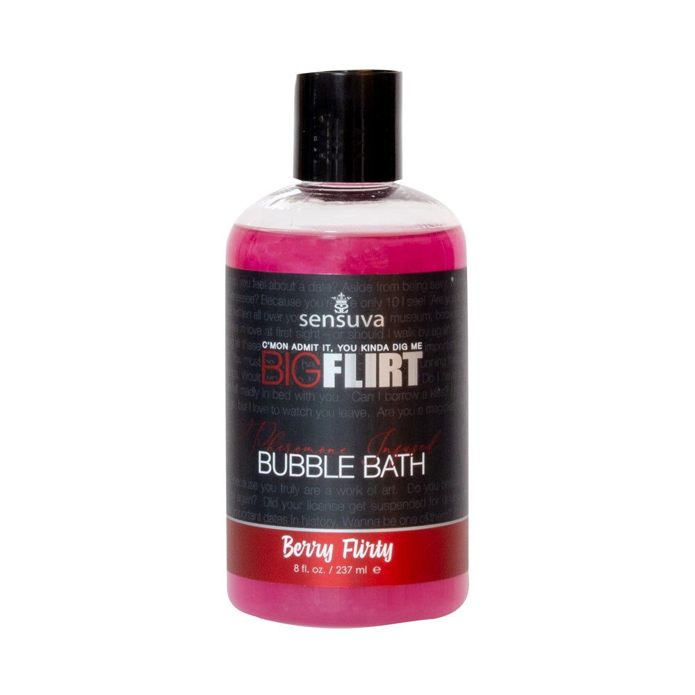 Sensuva Big Flirt Berry Flirty pheromone-infused bubble bath 8 oz bottle