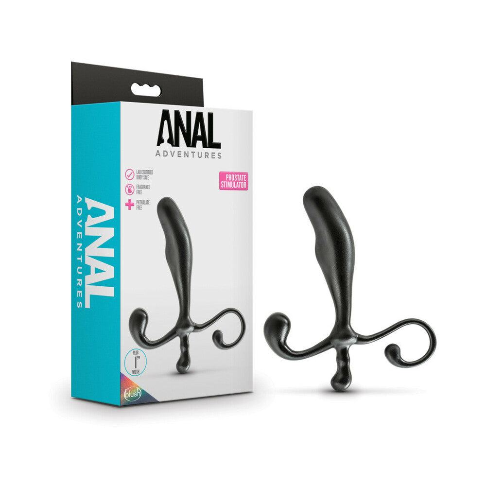 Anal Adventures Prostate Stimulator black hands-free ergonomic design for enhanced P-spot stimulation