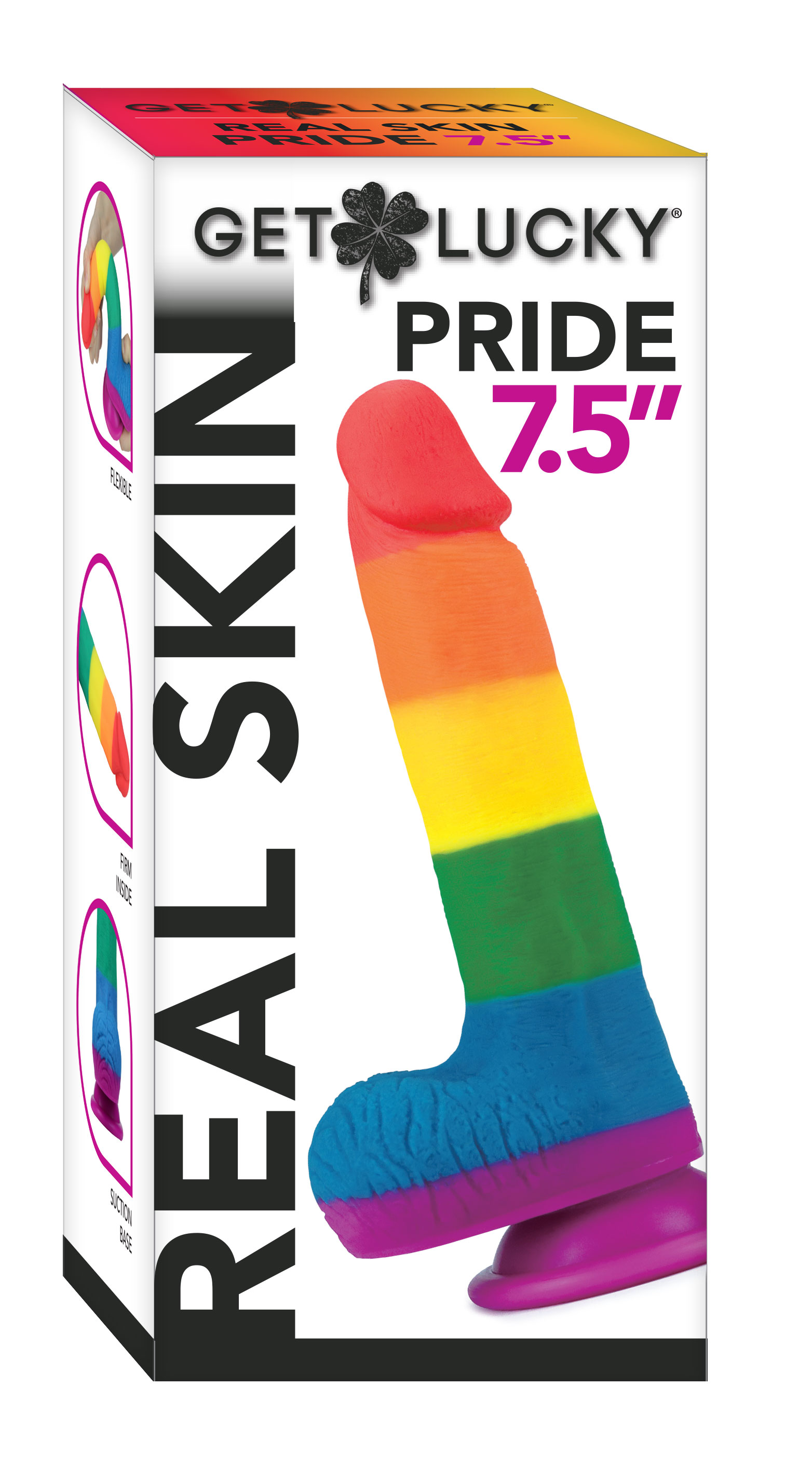 Get Lucky Real Skin - Pride 7.5 Inch by Anal Toys & Stimulators