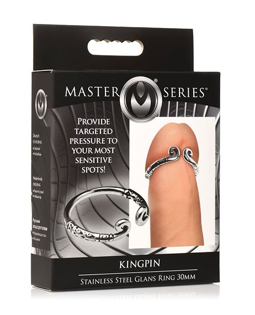Master Series Kingpin Stainless Steel 30mm Glans Ring by Bondage & Fetish Toys