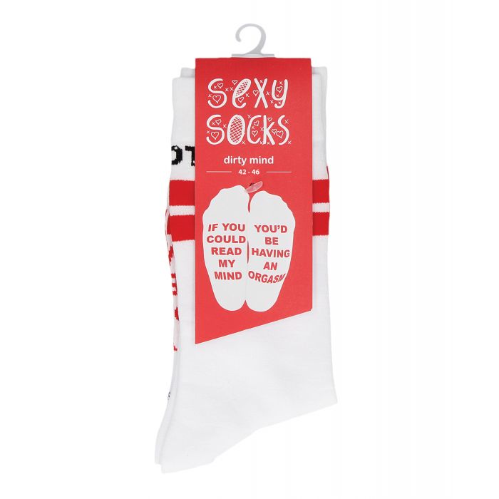 Shots Sexy Socks Dirty Mind - Male by Apparel