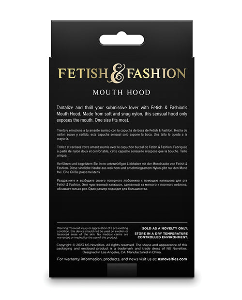 Fetish & Fashion Mouth Hood - Black by Apparel