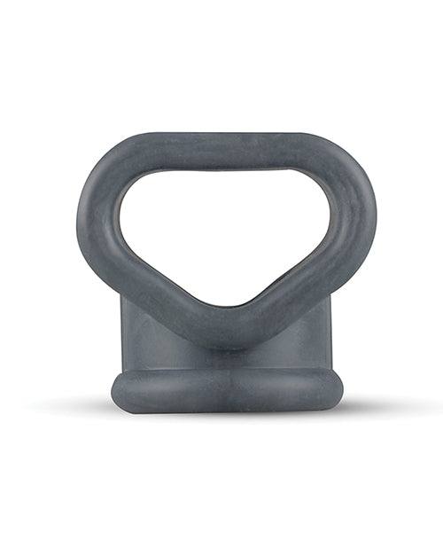Boners Stretchy Cocksling in black liquid silicone, stretchy 2-in-1 ball stretcher and penis enhancer.