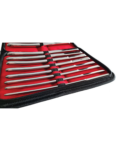 Rouge Stainless Steel Hegar Uterine Dilator Set - Set of 14 by Bondage & Fetish Toys