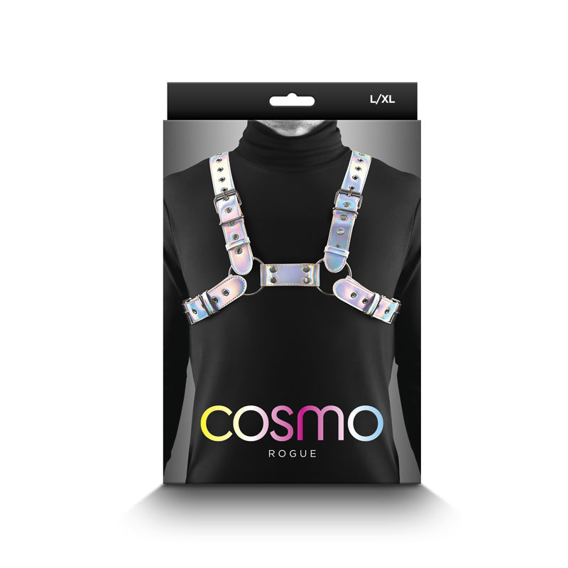 Cosmo Harness Rogue - M/L Rainbow by Bondage & Fetish Toys