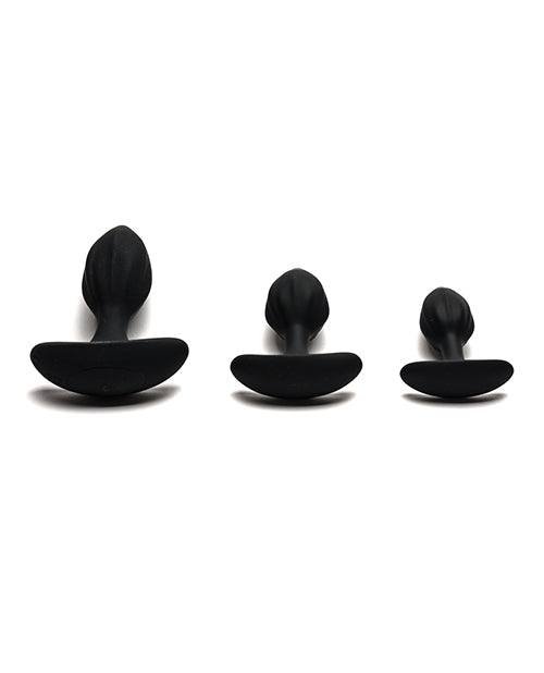 Sport Fucker MotoVibe Plug N Play Kit black three sizes silicone plugs for training and pleasure
