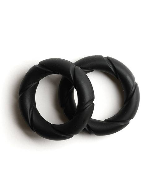 Sport Fucker Ready Rings set of two durable black silicone rings for sport training and exercise