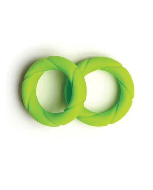 Sport Fucker Ready Rings set of two durable green silicone rings for sport training and play