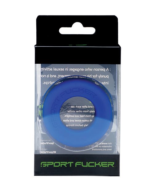 Sport Fucker Muscle Ring blue silicone performance training support accessory in packaging