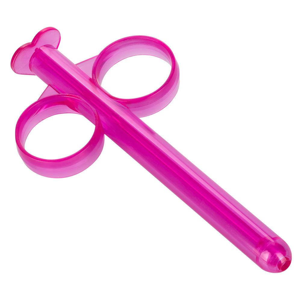 Purple Lube Tube with finger loops and plunger for precise lubricant application