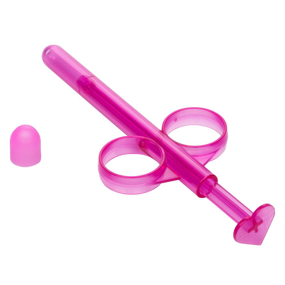 Purple Lube Tube with finger loops and plunger for precise lubricant application