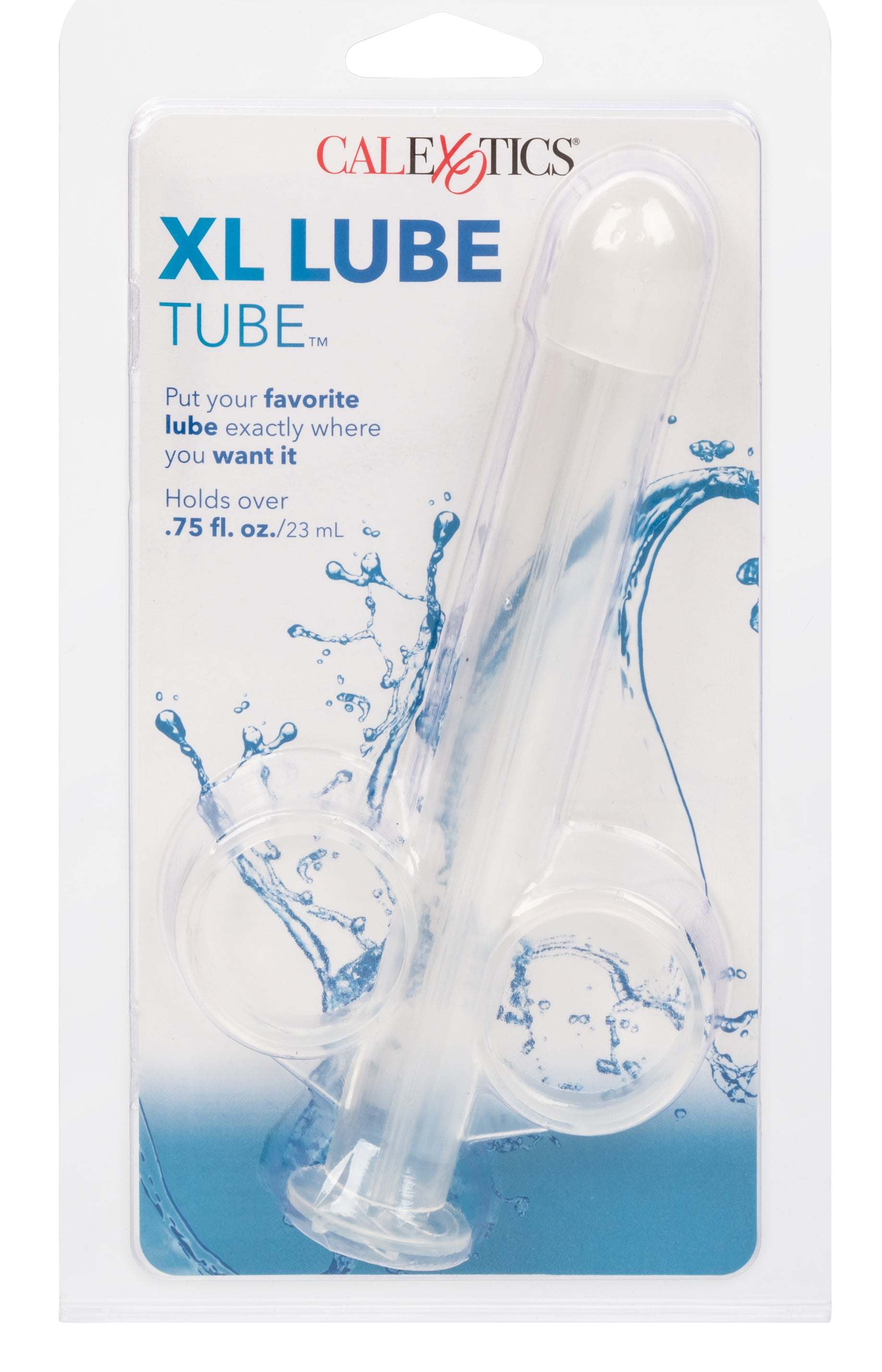 Clear XL Lube Tube with 0.75 fl oz capacity for precise lubricant application and easy refilling.