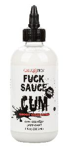 8 oz bottle of Fuck Sauce Cum Scented Lubricant, water-based, cruelty-free, aromatic intimate enhancer