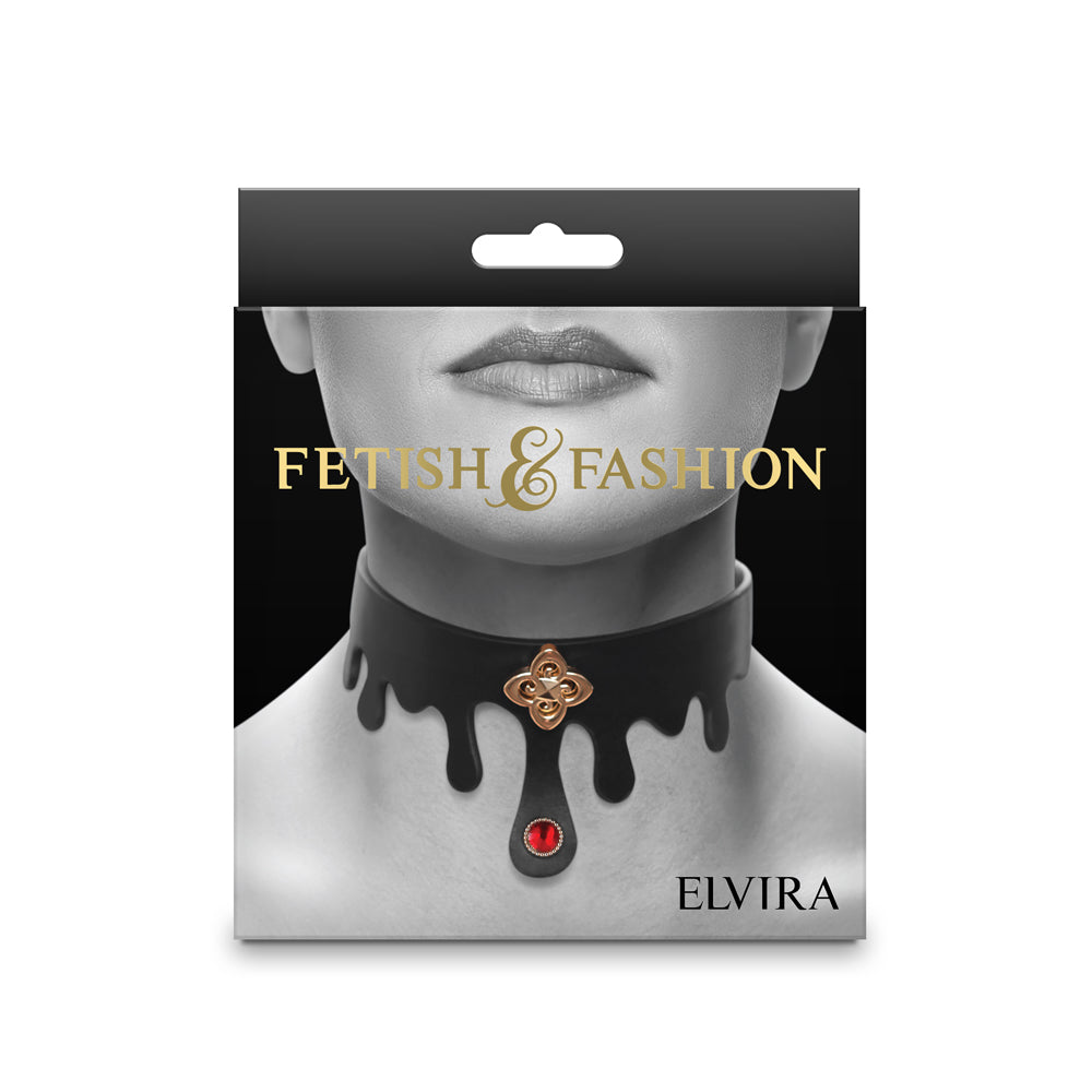Fetish & Fashion Elvira Collar Black by Bondage & Fetish Toys